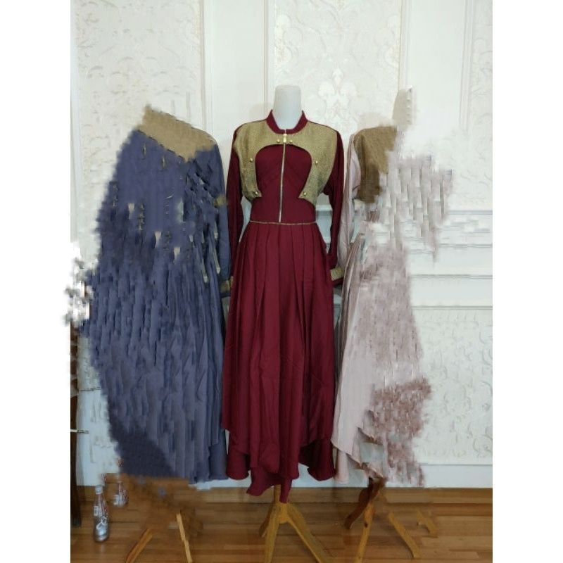 Gamis Raffa Design Marun High Quality Marun