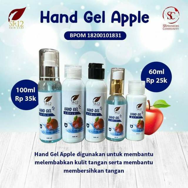 LIMITED STOCK HAND SANITIZER /HAND GEL APPLE SR12  (60 ML )