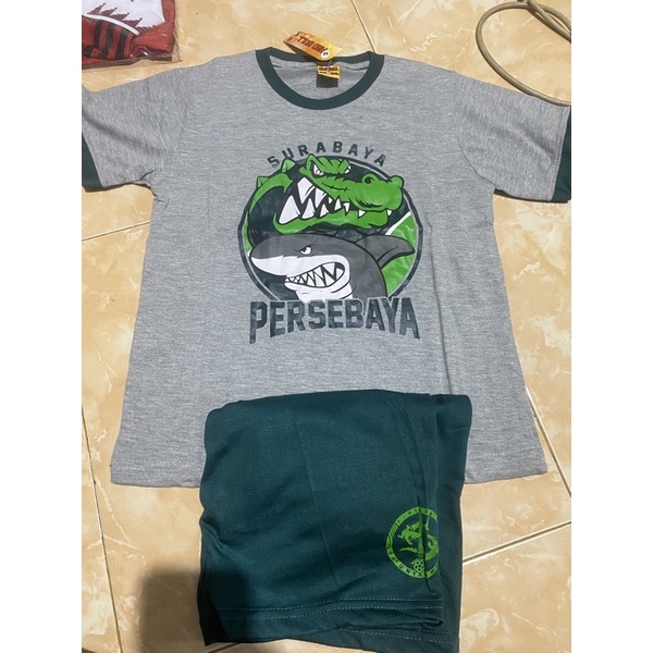 SETELAN KAOS ANAK BONEK PERSEBAYA KIDS BAJU BONCIL WANI