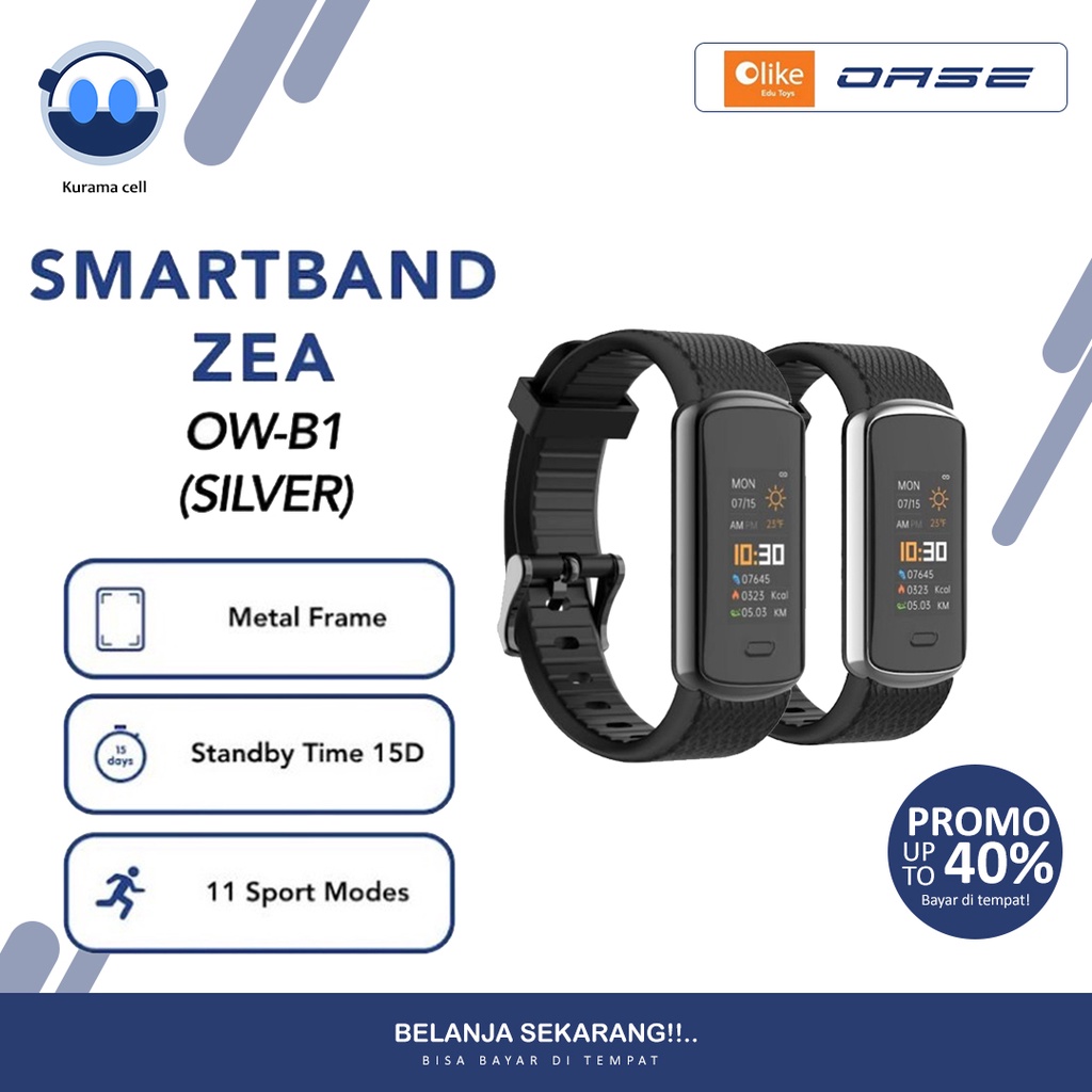 Oase Smartband Zea OW-B1 Garansi Resmi / jam tangan / smart watch