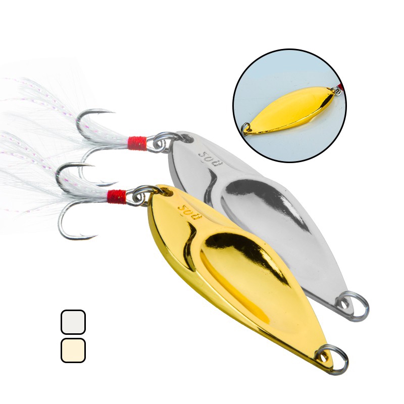 Umpan Pancing Umpan Mancing relix nusantara Alat Pancing Umpan Mancing Micro Spoon Lure Umpan Pancing Buatan Umpan Ikan 1 Pcs Gold/Silver Kail Pancing Alat Pancing Murah Spoon Lure sebarau Spoon Lure Metal