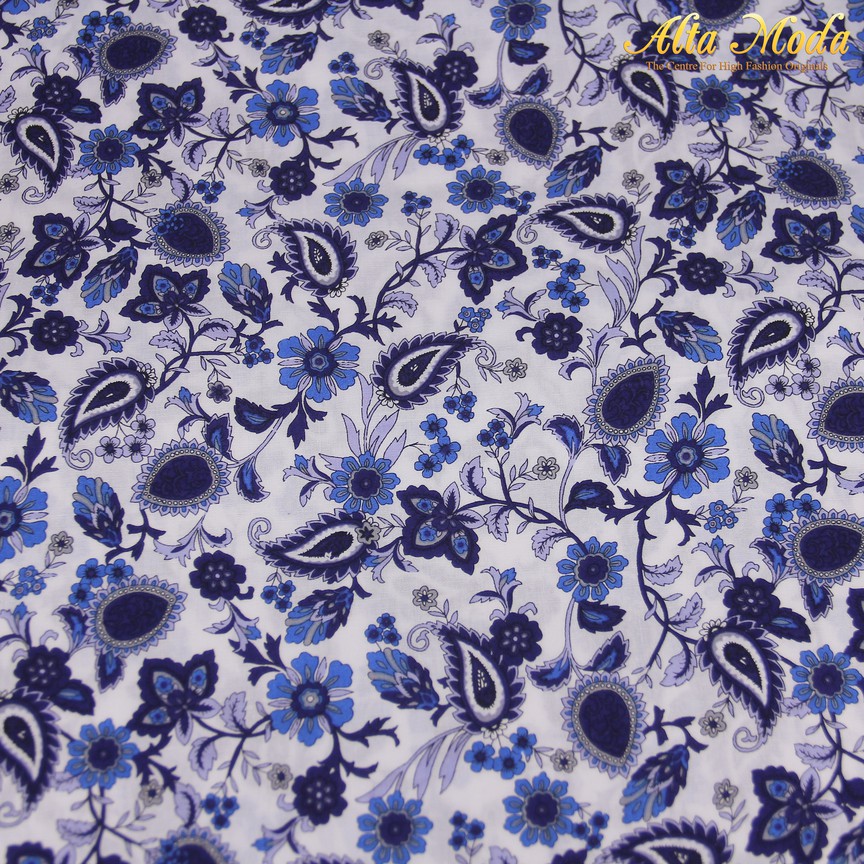 

Alta Moda Katun Motif Putih Motif Kembang Biru (1M)