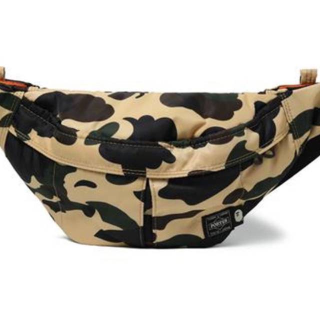 Tas BAPE X PORTER 1st CAMO YELLOE WAIST BAG SS18 - Original