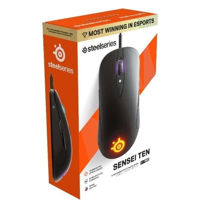 MOUSE GAMING STEELSERIES SENSEI TEN WITH TRUEMOVE PRO SENSOR