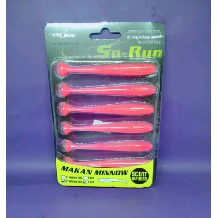 Soft Lure Storm Makan Minnow 4 Inch