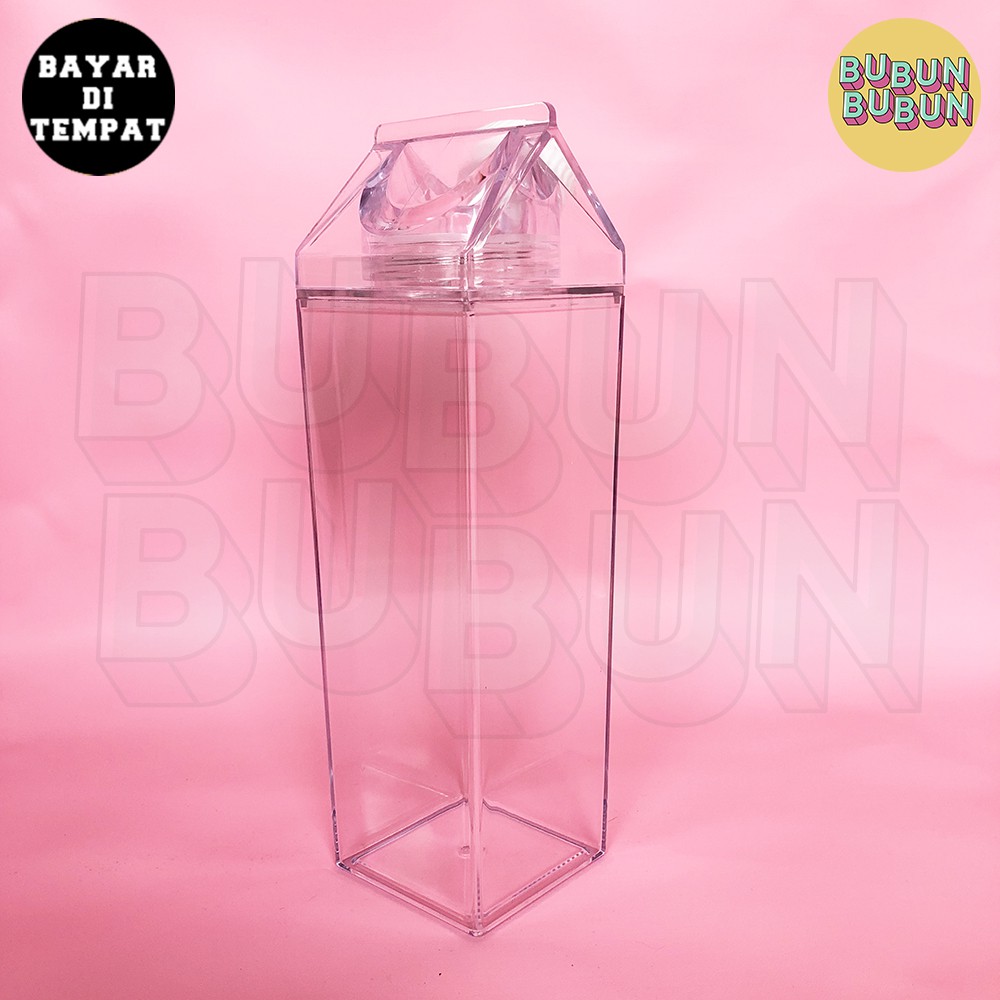Botol Minum Infused Water 500 ML Kopi Susu Transparan Aesthetic Unik Kekinian Viral-2