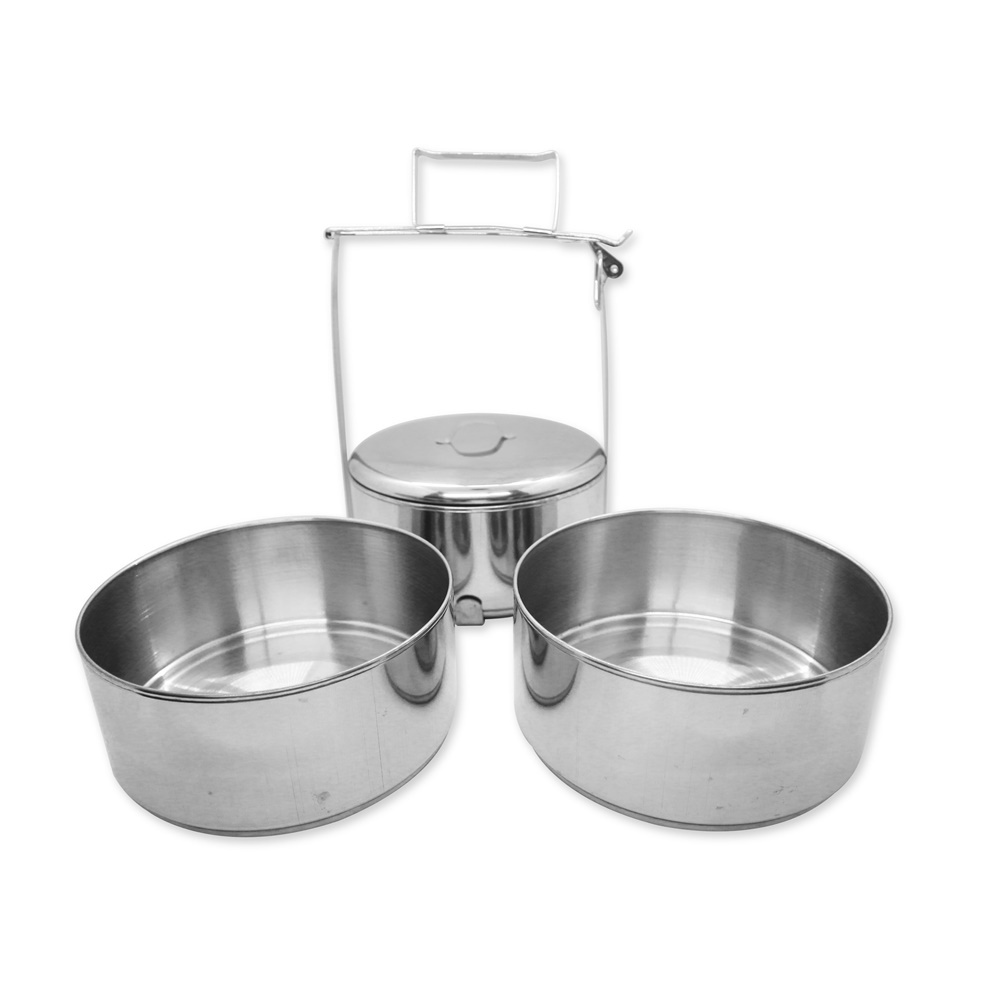 FM - Rantang Makan Food Carriers Susun 3 Stainless 14 cm / Rantang Makan / Stainless