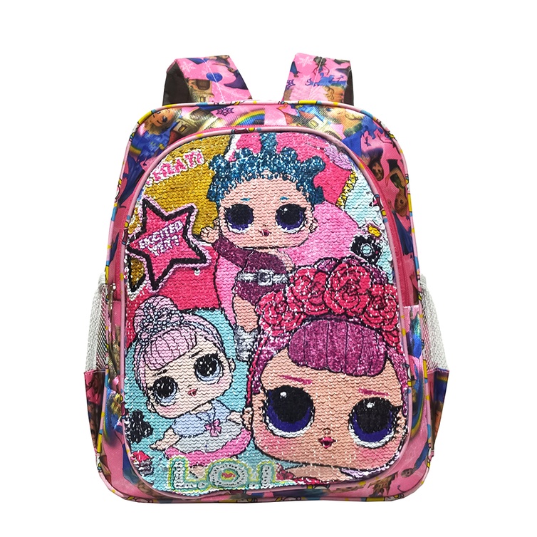 APPA Tas Ransel Anak Prempuan Sekolah TK/SD Sequin Usap 2 Gambar Berubah Karakter FROZEN- FROZEN