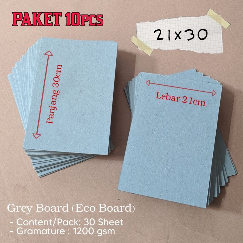 

PAKET 10pcs (21x30) - Karton Board / Grey Board / Yellow Board