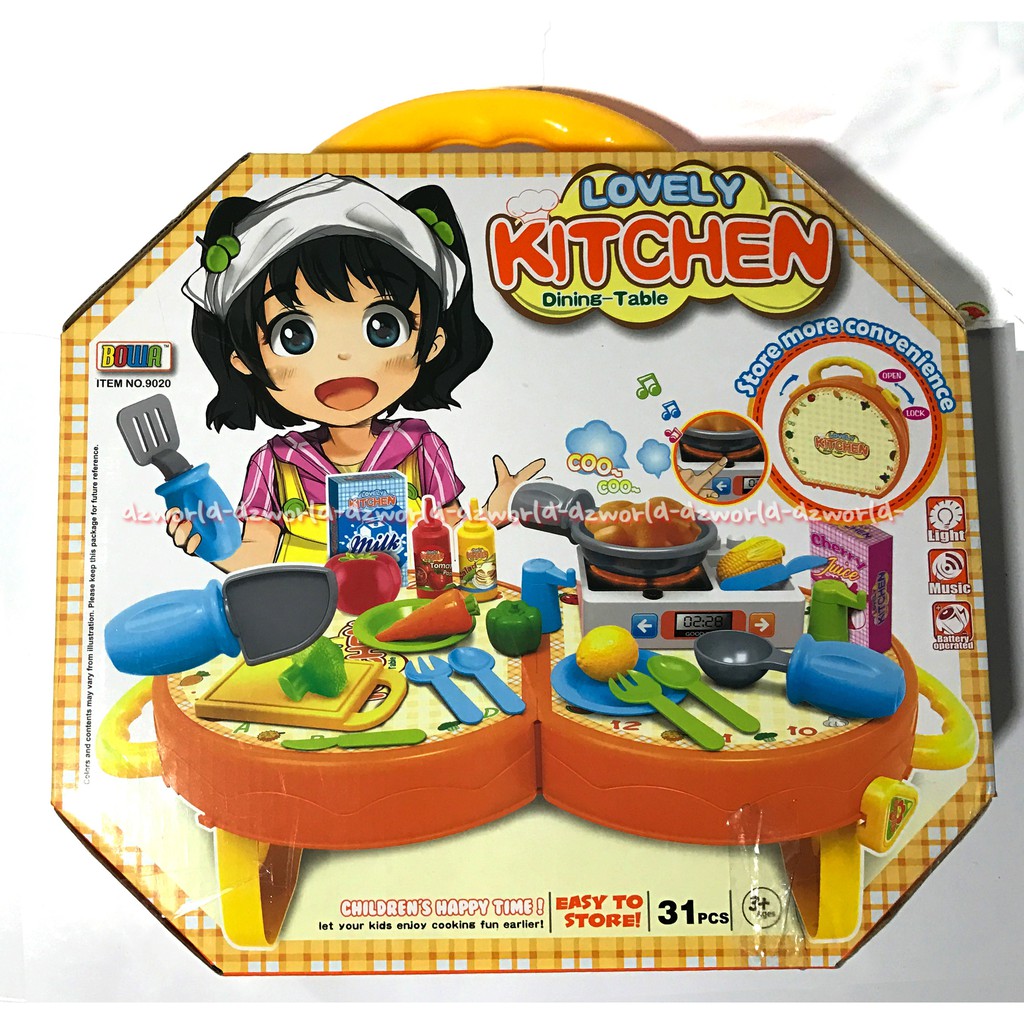 Mainan Koper Kitchen Box Dapur Anak Suitcase Travelling Dapur Bisa dilipat