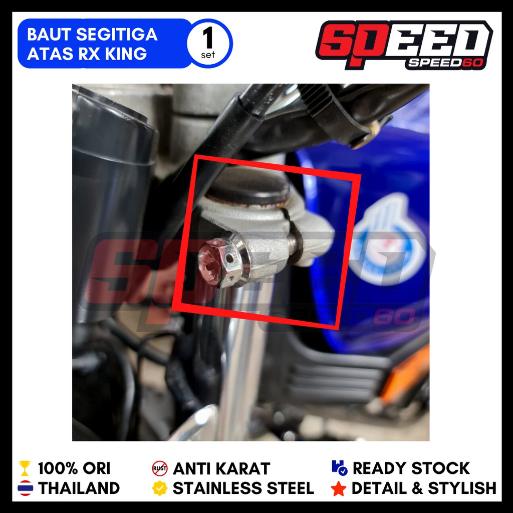 Baut Segitiga Atas RX King Baut Probolt Stainless King Nut Thailand