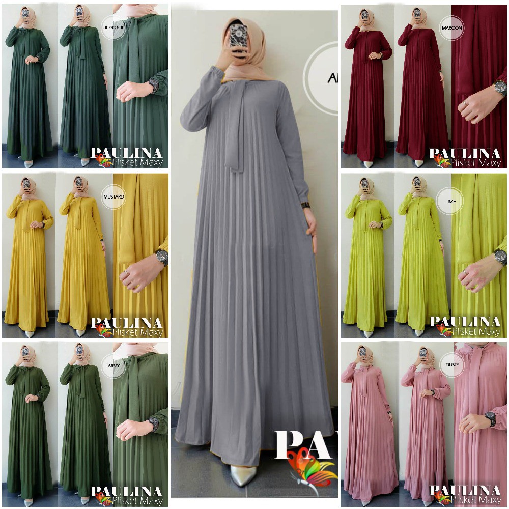 HM - PAULINA DRESS PLISKET | MAXY DRESS | GAMIS POLOS
