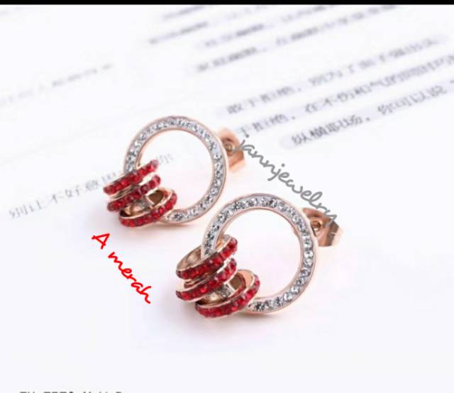 jannjewelry Anting Titanium Fashion Korea Anti Karat&amp;Alergi