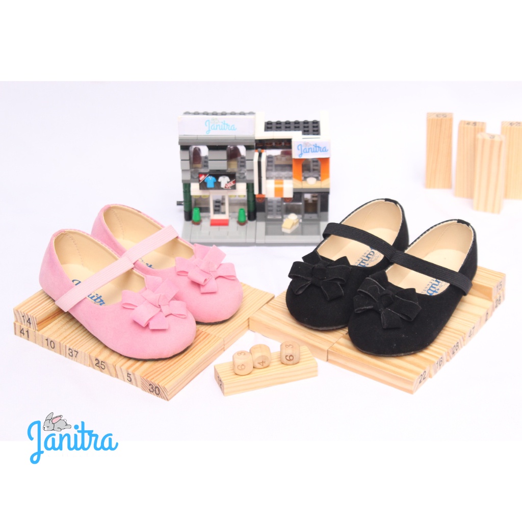 janitra flatshoes sepatu balet anak balita perempuan flatshoes anak rose sol karet