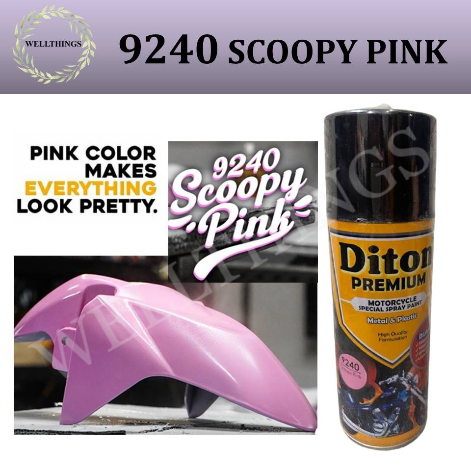 Cat Pilox Diton Premium SCOOPY PINK 9240 400cc warna Pink Merah Muda Cerah pylox sepeda motor mobil