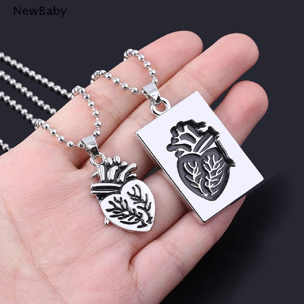 2pcs / set Kalung Liontin Puzzle Anatomi Jantung Untuk Hadiah Valentine