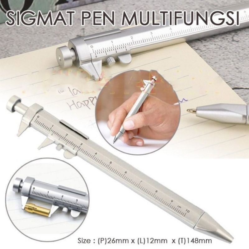 

Bolpen Serbaguna Pena Penggaris Jangka Sorong Multifunction Pen Caliper