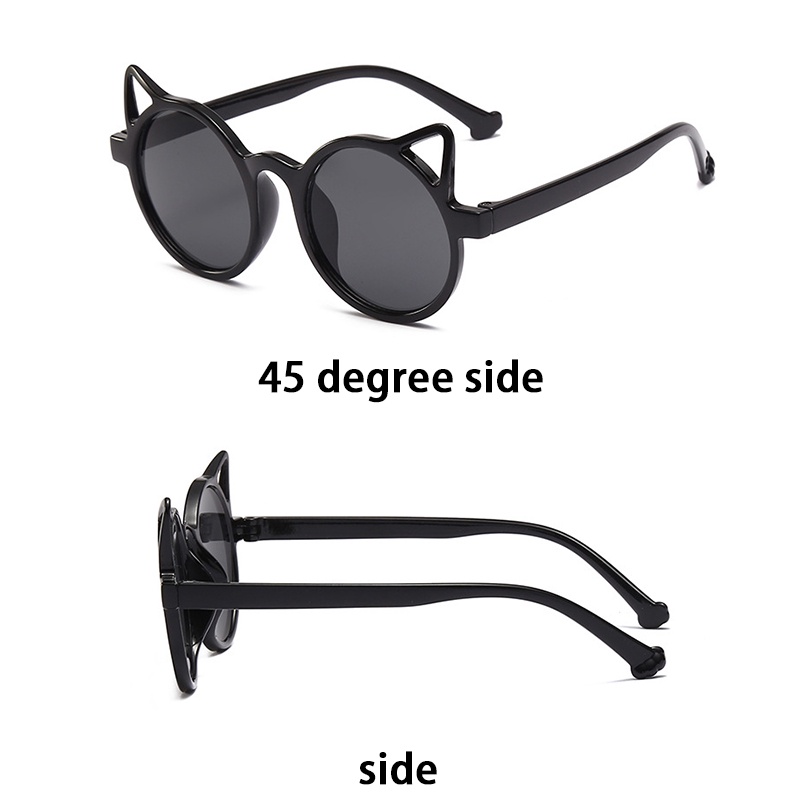 1 Pcs Mode Kacamata Hitam Anak Perempuan Anti Radiasi Telinga Kucing Untuk Wanita Dan Anak Sunglasses