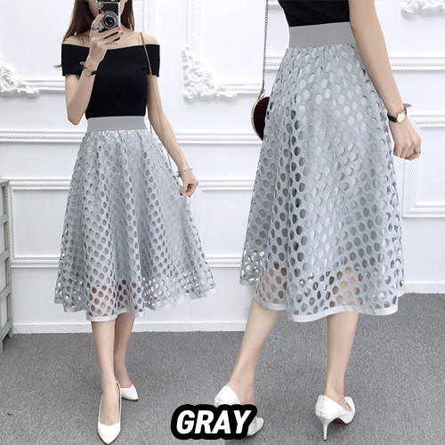 KARAKOREA R602 Yoona Flare Skirt /Rok Midi Rok Maxi Rok Panjang/Rok Korea Skirt