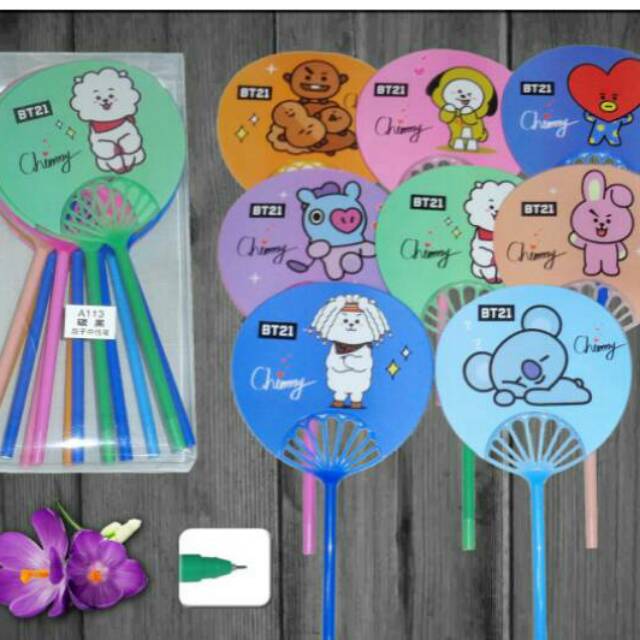 

Pupen Gel karakter BT21 Kpop BTS unik isi 12 pcs