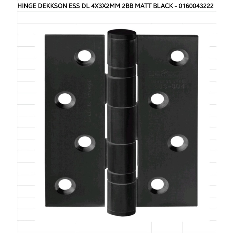 Engsel Dekkson Hinge Stainless 4&quot; inch Black 4x3x2MM 2BB