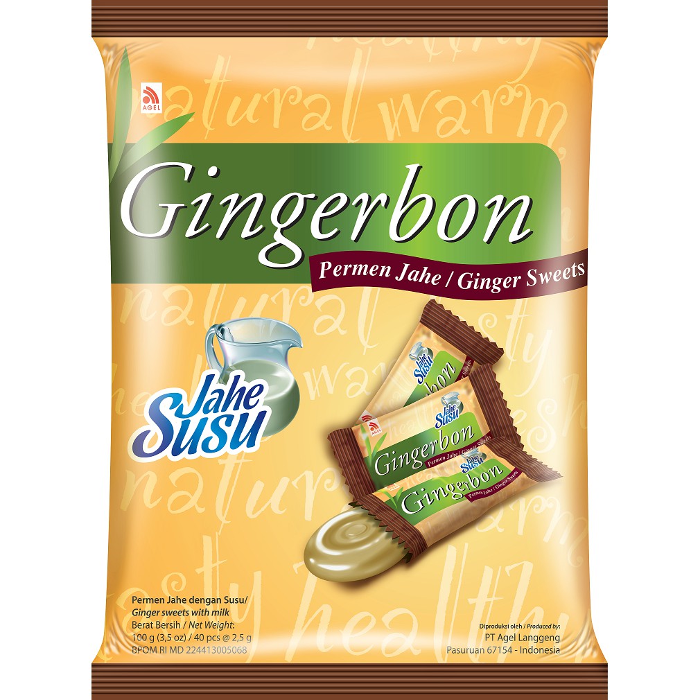 Permen Jahe Gingerbon Rasa Jahe Susu