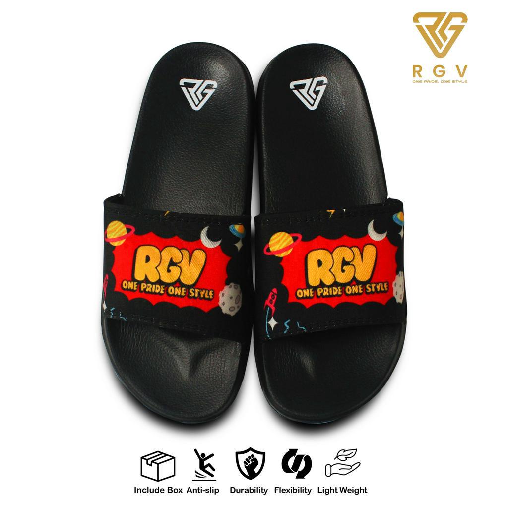 RGV - SANDAL PRIA DAN WANITA SLIDE SLIP ON SENDAL ANTI LICIN RINGAN SELOP OUTTER SPACE RED