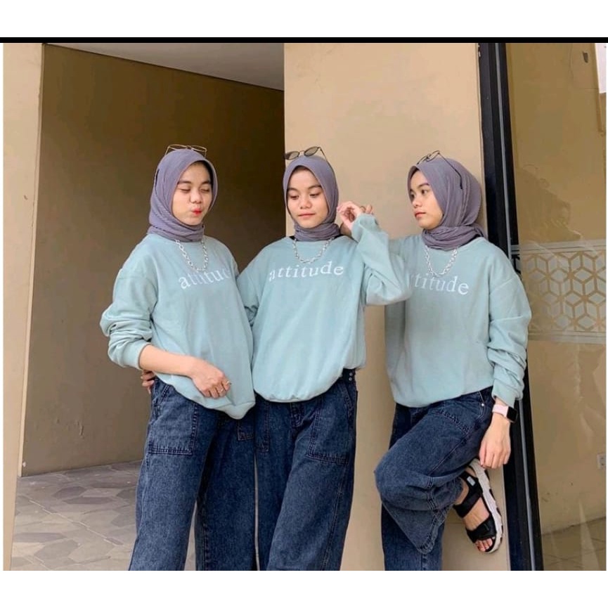 SWEATER OVERSIZE - ATTITUDE SWEATER OVERSIZE WANITA