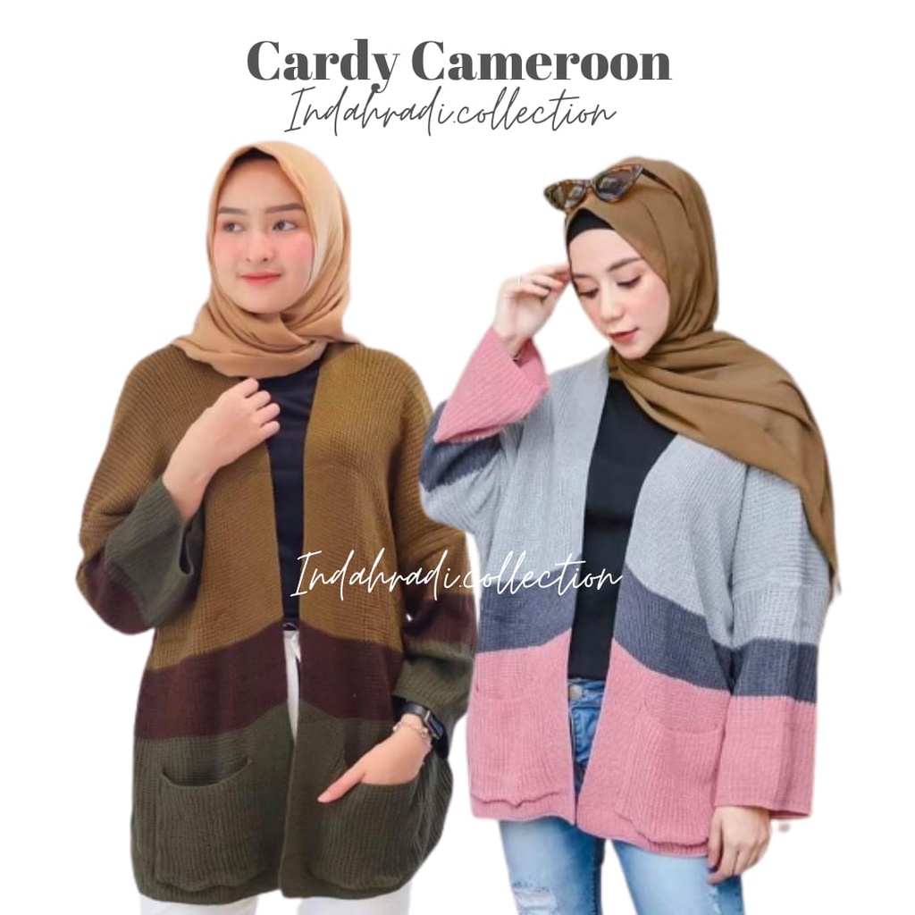 CAMEROON CARDIGAN RAJUT OVERSIZE TEBAL OUTER KNIT KOREA POLET