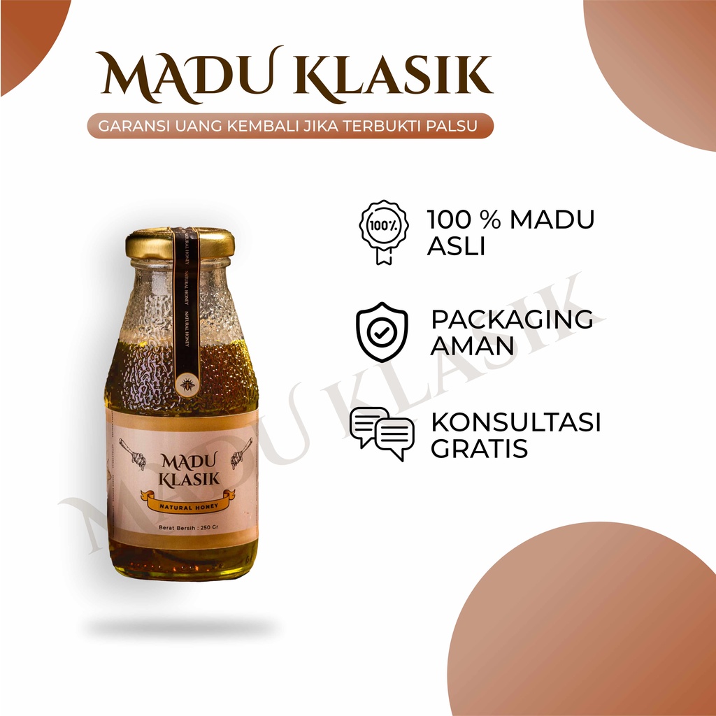 

MADU KLASIK MULTIFLORA 250 Gram - Madu murni Asli - minuman herbal - madu herbal - minuman sehat