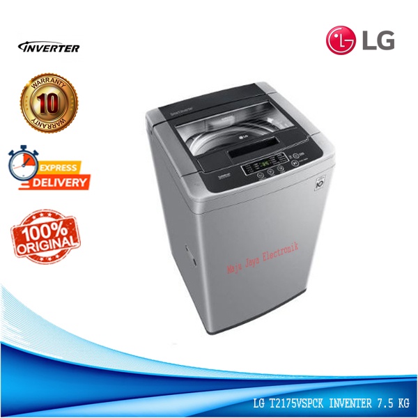 Mesin Cuci 1 Tabung LG T2175VSPCK 7.5 KG Full Otomatis Smart INVERTER