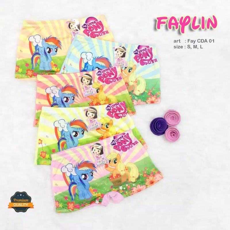 FAYLIN |CD Boxer anak perempuan/litle pony/size S.M.L/fay CDA 10