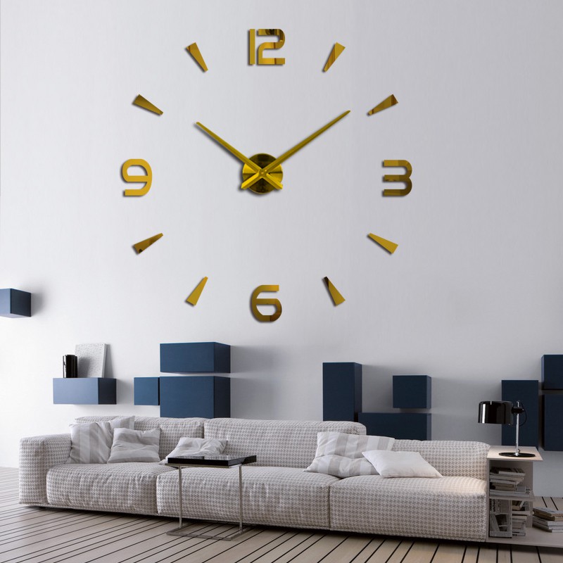 Jam Dinding Besar DIY Giant Wall Clock Quartz Creative Design 80-130cm