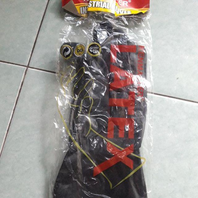 Kenmaster Sarung Tangan Karet Hitam - Latex Hand Gloves