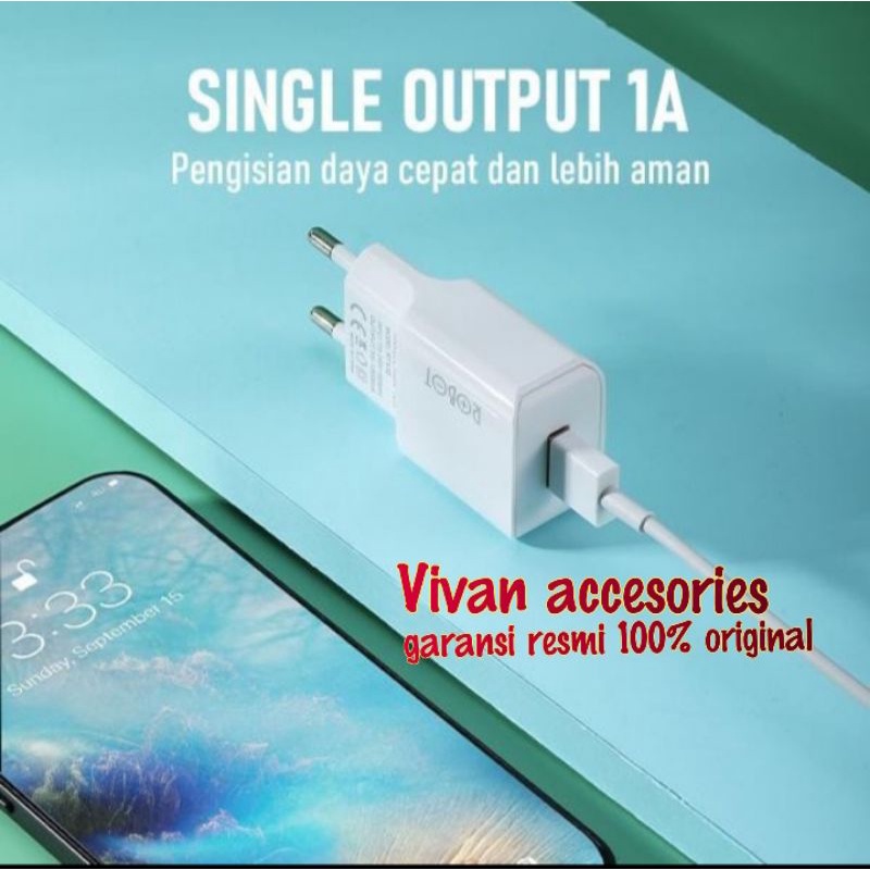 Robot Adaptor Charger RT-K10 Batok Kepala Charger USB Adapter 5V/1A