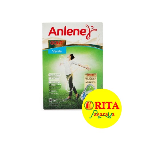 Anlene Gold Susu Dewasa  50 Tahun ke Atas Rasa Vanilla 250 Gr
