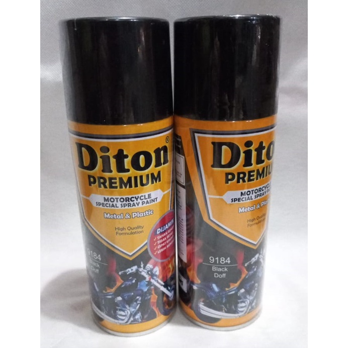 Pilok Pilox DITON Premium Warna BLACK DOFF / HITAM DOP / MATTE BLACK (9184) 400cc / 400ml