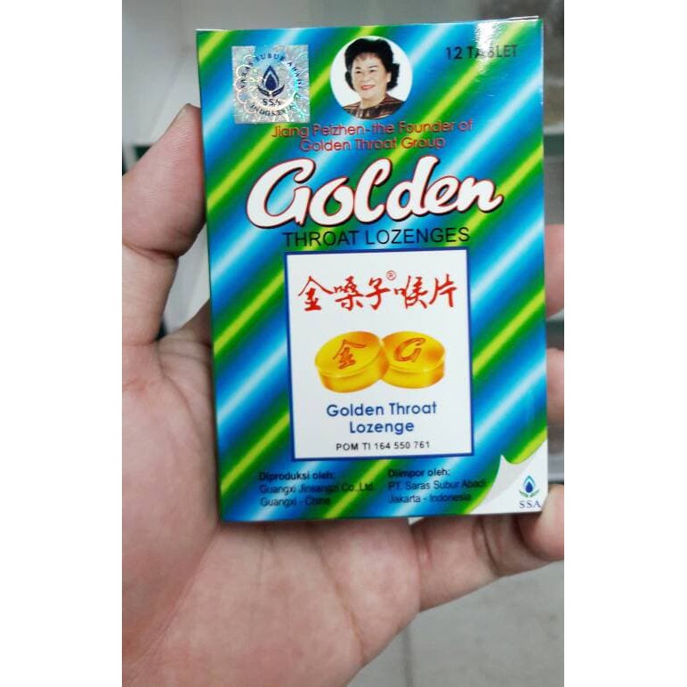 

Golden Throat Lozengez Permen Pereda Sakit Tenggorokan Pack Isi 12