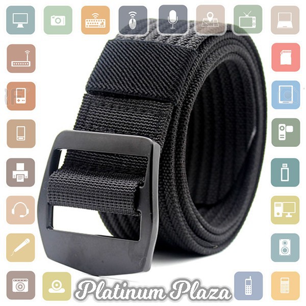 Rhodey Tali Ikat Pinggang Canvas Tactical Belt - F1077 - Black`2FQXRU-