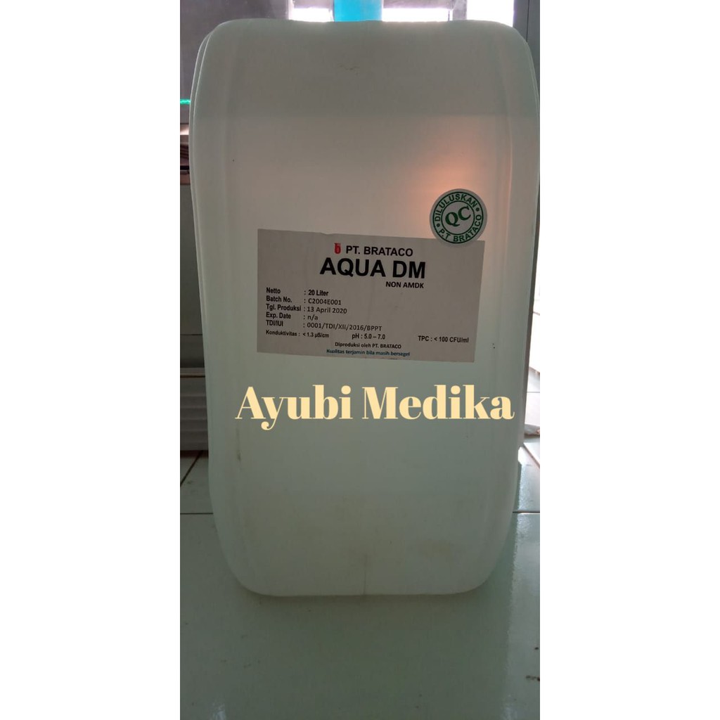 Aquadest / Akuades / Aquades / Air Suling / Air Aki Radiator - 20 Liter