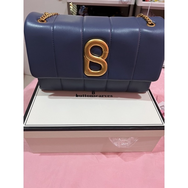 tas Buttonscarves preloved nora flap bag