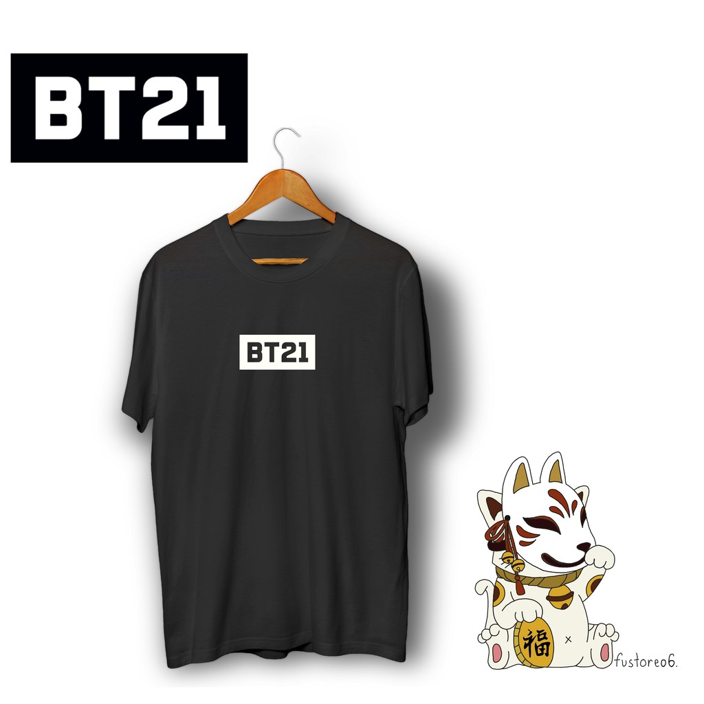 BT21 BTS LINE 01 ALLSIZE OVERSIZE ANAK Logo Penuh Baju Kaos Premium Cotton Combed