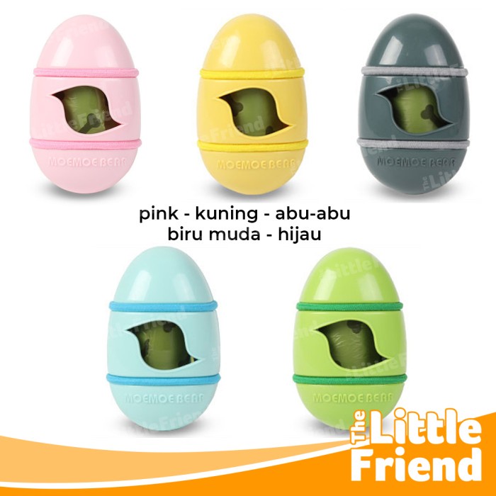 Poop Bag Dispenser Kantong Kotoran Anjing Kucing Portable EGG-SHAPED