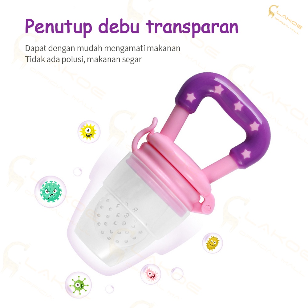 LAKOEOFFICIALMALL Dot Buah Bayi Bahan silikon empeng buah bayi-5