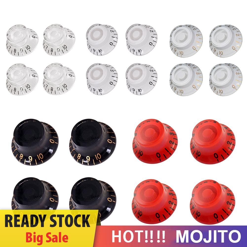 4pcs Knob Kontrol Volume Nada Kecepatan Bahan Akrilik Untuk Lp Sg Gitar Elektrik