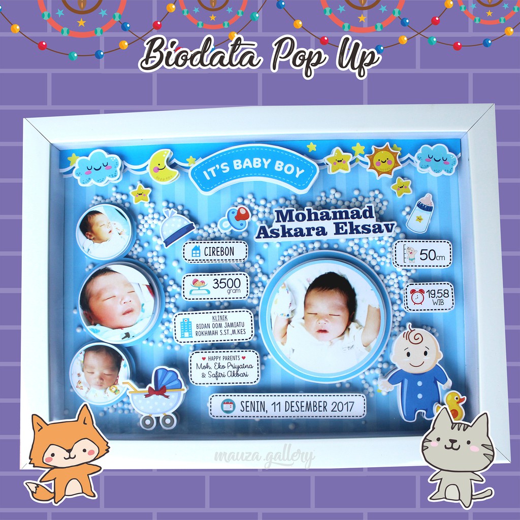  BIODATA  BAYI  BIODATA  ANAK FRAME Tema Babyboy 