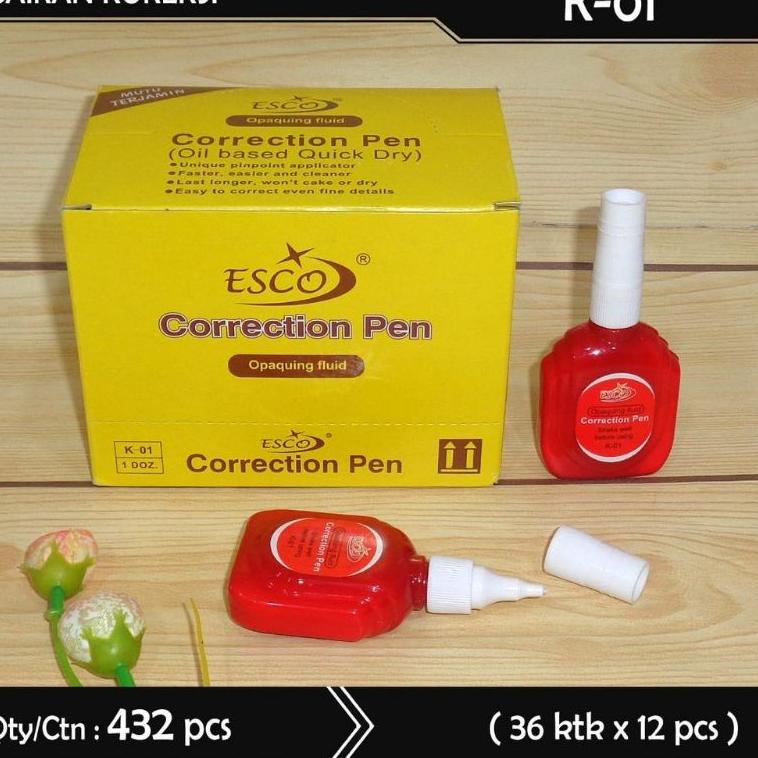 

Stok Banyak.. 12pc Tip ex cair Bagus Esco atau WISCO atau Montana Mirip tip ex kenko AGC