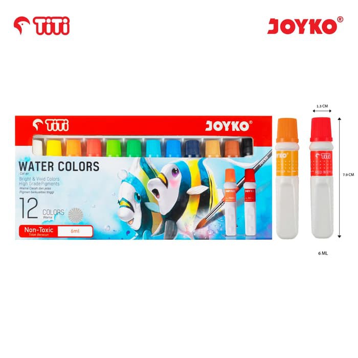 

Water Color Cat Air Joyko TiTi WAC-6ML-12 Warna