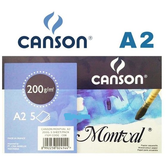 

Canson Montval A2 200gr 5 sheets