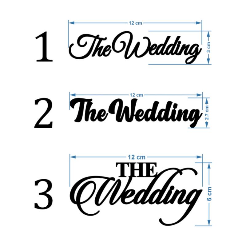 Tulisan The Wedding of untuk Mahar